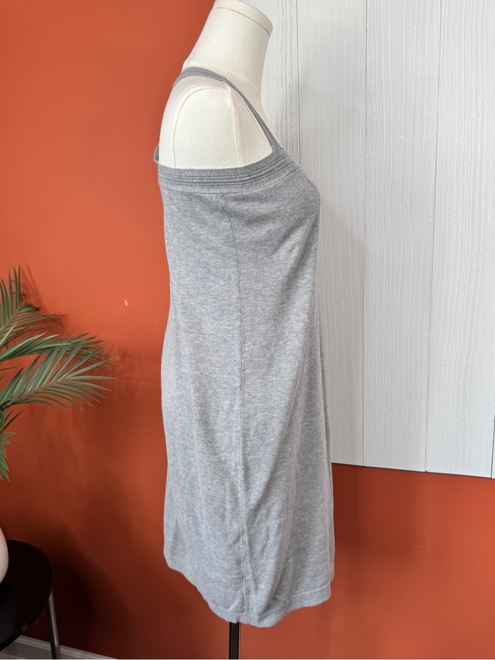 Diesel Vintage Grey Knit Tank Dress | 100% Cotton Y2k View 3